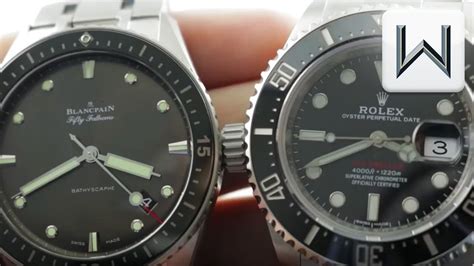 blancpain fifty fathoms vs rolex sea dweller